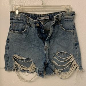 Zara high waist jean shorts size 2